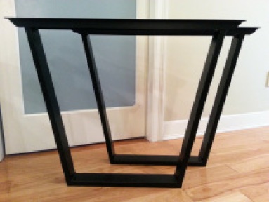 Metal Trapezoidal Dining Table Legs 28x26